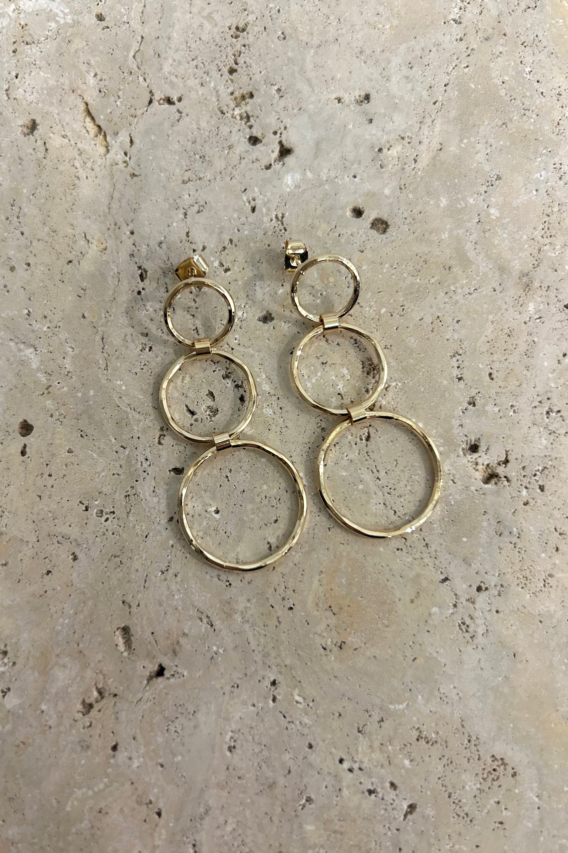 Circle Linked Dangle Earrings