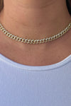 Jane 12mm Big Stone Miami Cuban Chain Necklace